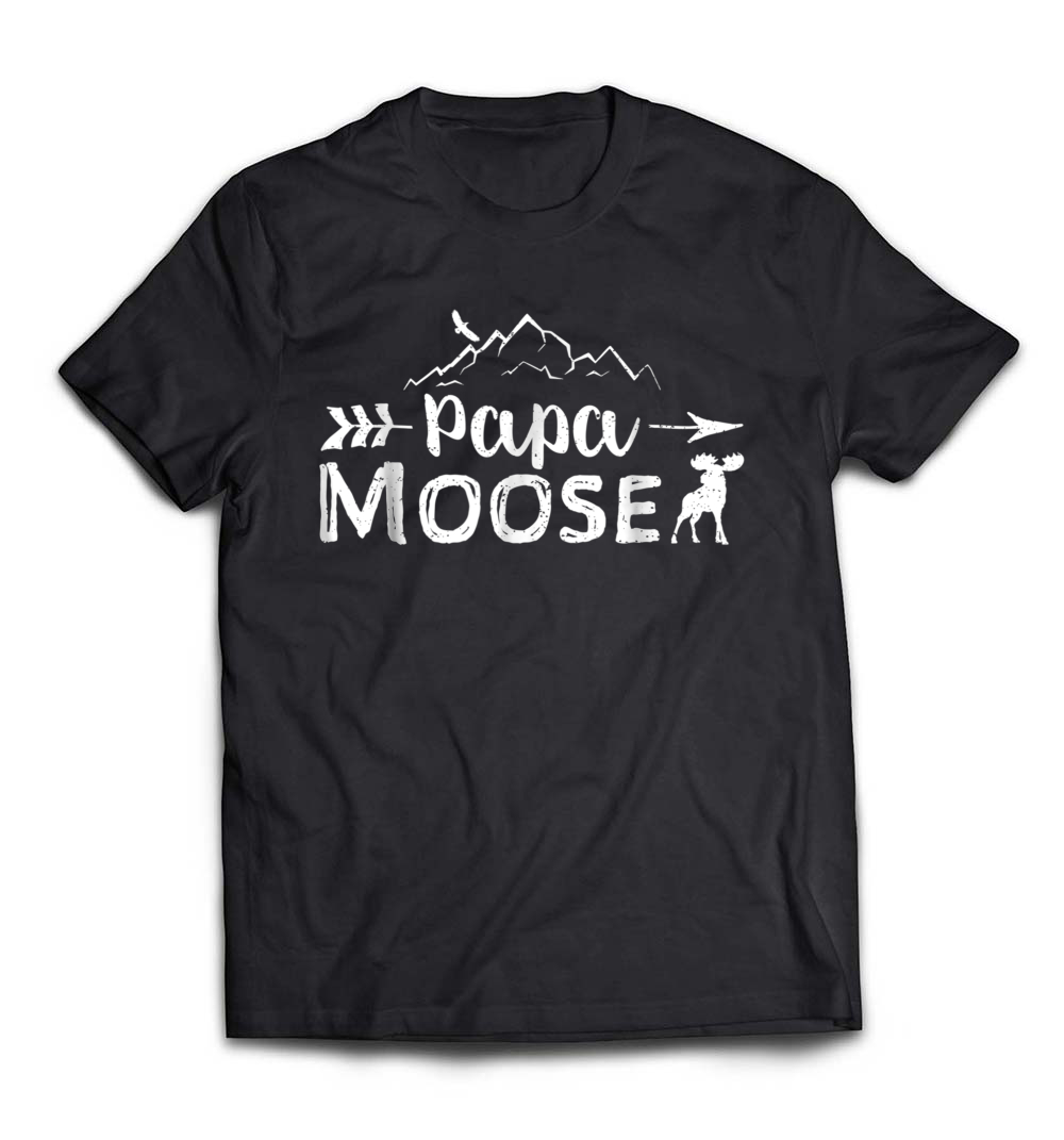 Men’s “Papa Moose” T-Shirt – Perfect for Matching Family Camping Outfits